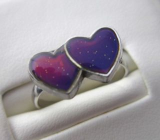 HEART MOOD RING   Brand New   Glitter & Colour Changing