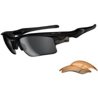 New Oakley 9163 01 Fast Jckt XL (A) P Black/Interchangeable Lens 71mm 