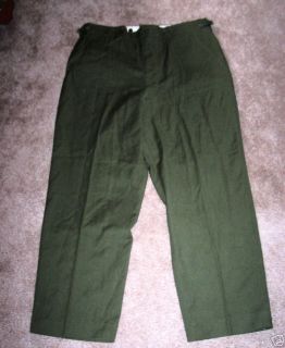 NEW OD Green ARMY Military M1951 Wool Field Pants Hunting Zipper fly 