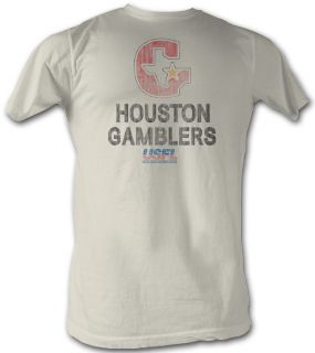 USFL Houston Gamblers T shirt Football League Adult Vintage White Tee