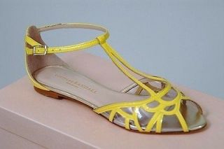 295 LOEFFLER RANDALL Flats Sandals 7 Lemon Yellow + Missoni For 