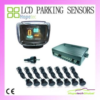 Car LCD Reverse Parking Sensors 4 Front 4 Rear ON/OFF