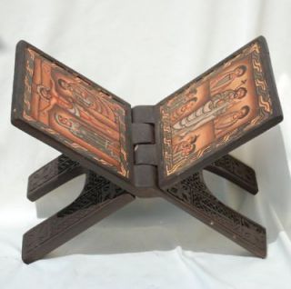 BIBLE HOLDER FROM ETHIOPIA, ETHIOPIAN ICON WITH PAINTINGS, AFRICAN ART 