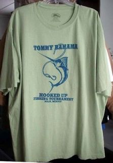Tommy Bahama Green Hooked Up Fishing Tournament Tee T Shirt S NWT $38