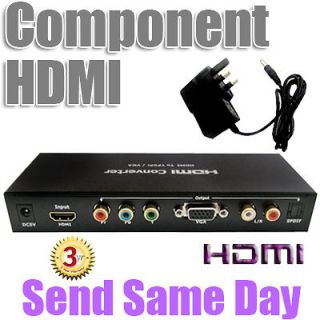 HDMI to VGA Optical YPbPr Component Converter SPDIF L/R Monitor HDTV 