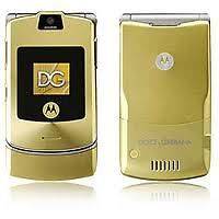 New Motorola RAZR V3i Gold D&G Unlocked Mobile Phone No contrct