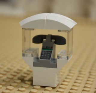 LEGO Custom Phone Booth (Type I) for Town & Train NEW