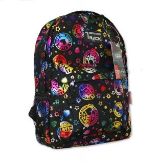 Track Rainbow Colored I love you Signs Backpack School Bag 16.5 