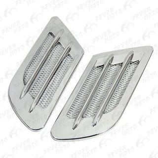FM CHROME AIR INTAKE SIDE VENT DUCT FENDER GRILLE MESH HOT FOR AUDI 