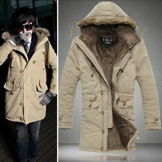  Vintage Warm Thicken Hooded Army Cotton Padded Coat Jacket Trench