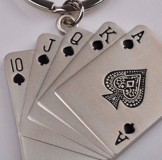 Speail gifts Playing card Keyring Keychain Key Chain Ring Poker keyfob 