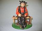 Vintage Cast Iron AMISH FARMER / MAN Bookend Book End