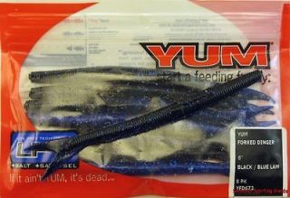 YUM 6 FORKED TAIL DINGER YFD673 BLACK BLUE