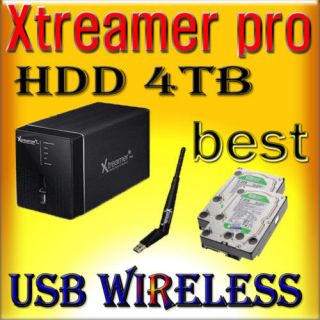 XTREAMER PRO Media Player + WD HDD 4TB + WIFI USB NEW