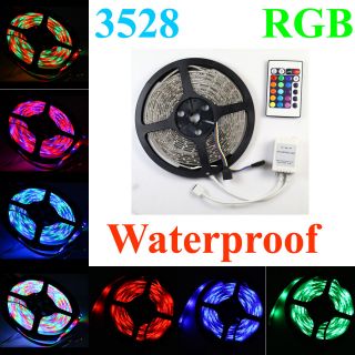   RGB LED Strip Lights 300 leds waterproof + 24 key IR Remote Controller