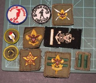 Vintage BSA Boy Scout Rank Patches and Merit badges