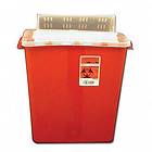    Midwest STRT10021R Red Biohazard Sharps Container with Clear Lid, 3