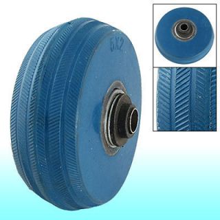 Wheelbarrow 5 x 2 Rubber Metal Nonslip Ball Bearing Wheel Blue