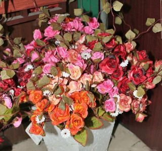 Artificial Rose/Camellia 18 Flowers Wedding Bouquet Party Decor 5 