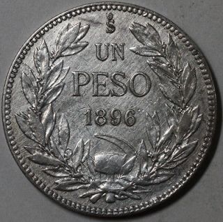 Newly listed 1896 CHILE Silver PESO SCARCE CONDOR BIRD on Rock