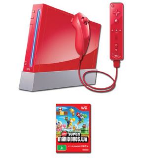 Nintendo Wii 25th Anniversary New Super Mario Bros. Pack Red Console 