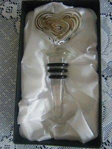   Real Glass Grape Wine Champaign Bottle Stop Stopper New In Gift Box