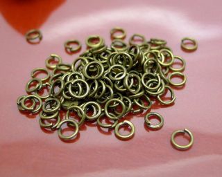   500 Pcs Antique Bronze Metal Open Jump Rings 4mm Jewelry Making