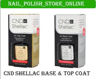 CND Shellac BASE TOP COAT Gel UV Nail Polish 0.25 oz Manicure Soak Off 