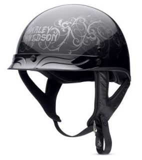   Harley Davidson Womens Enchanted Classic Cruiser Black 1/2 Helmet XXL