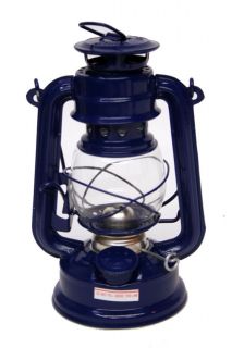 Blue Railroad Kerosene Hurricane Lantern Oil Lamp