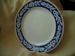   Fes La Louviere Belgium Blue & White Floral Dinner Plate Vintage 2