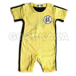 Bruce Lee Kung Fu Bodysuit for Baby Boy Kid Child Romper Party 