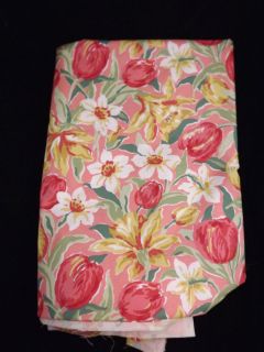 Vintage Laura Ashley TULIPS Fabric 1/2 Yard Material Sew Quilt Crafts