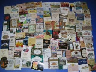 100 new all different wine labels for crafts and hobby