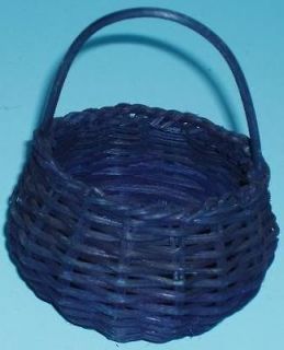 WHOLESALE CASE LOT OF 48 SMALL DARK BLUE ROUND BASKETS
