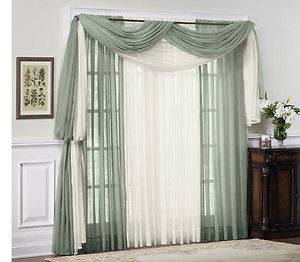 Sheer Voile Panel Curtains And Scarves By Regal Home Collections Inc.