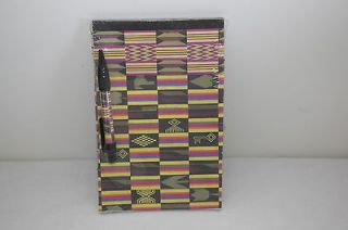 African Fabric Print Writing Tablet/Station​ary/with Matching Pen #2