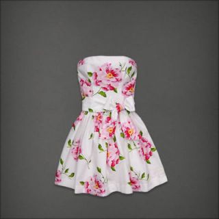 2012 NEW ABERCROMBIE Womens A&F Strapless Payton Floral Dress NWT