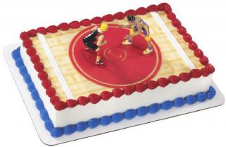   WRESTLING CAKE KIT Toppers Wrestlers Decoration Decorating favor set
