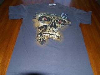 Mens Terminator 2 T Shirt **Sz Large/Very Good**