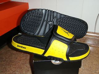 Nike Air Jordan Hydro 2 Sandals blk/yellow New in box Mens sz 10