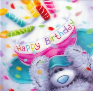 ME TO YOU TATTY TEDDY HAPPY BIRTHDAY AND WEDDING DAY HOLOGRAPHIC CARDS