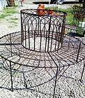 Wrought Iron Large Tree Surround Bench   furniture outd