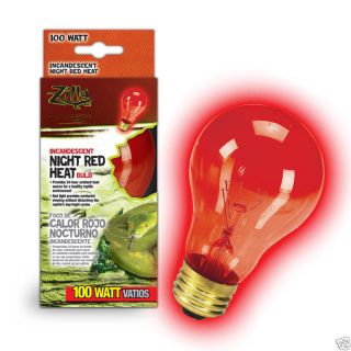Zilla Reptile Night Light Red Heat Bulb 100 w 100 watt