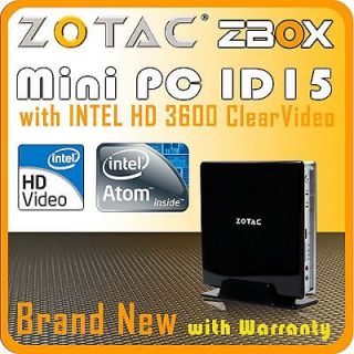   ZOTAC ZBOX ID15 Atom Dual Core D2500 1.86G Intel GMA 3600 HDMI Mini PC