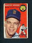 1954 Topps # 25 ROOKIE Harvey Kuenn Good cond Detroit Tigers