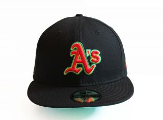 New Era 5950   Oakland As RASTA   MLB Baseball Cap Hat