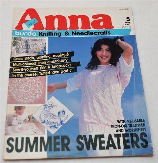 Anna Burda Knitting & Needlecrafts Magazine No. 5 May 1987