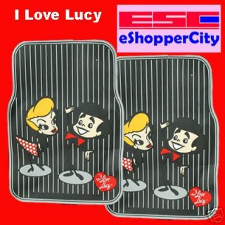 Love Lucy Driver and Passenger PVC Car Mats A Pair