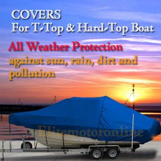 Angler 26 Panga 26 Center Console T Top Hard Top Boat Cover Blue